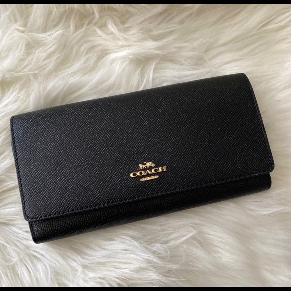 Coach Crossgrain Leather Trifold Wallet